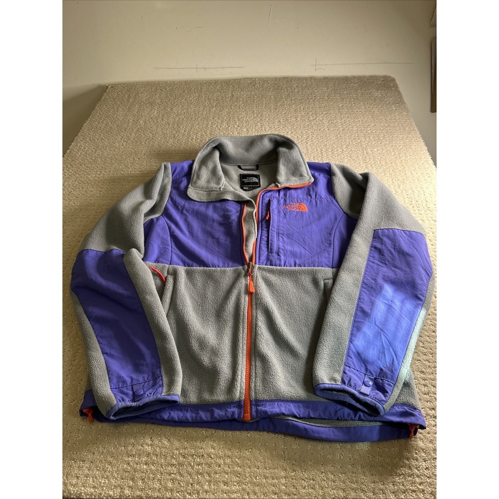Womens North Face Denali Fleece. Size Medium. Gray,‎ Purple, Orange. Sz M